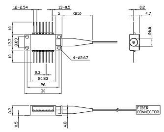 PL-FP-1465-FBG - 1465 нм лазерный диод накачки с ВБР фото 4
