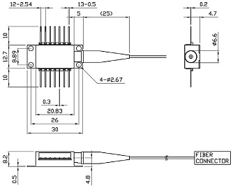 PL-FP-1064-FBG - 1064 нм лазерный диод накачки с ВБР фото 3