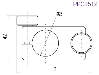 PPC2512 - ортогональный зажим 25 - 12 мм фото 1