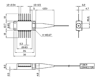 PL-FP-1064-FBG - 1064 нм лазерный высокостабильный диод накачки с ВБР фото 1