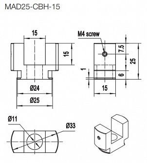 MAD25-CBH - адаптеры для светоделительных кубиков фото 3