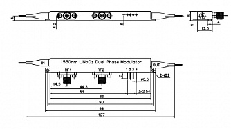 SSP-DP-15-10 - 1550 нм 10 ГГц двойной фазовый модулятор фото 2