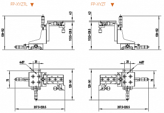 FP-XYZT - высокоточный позиционер для центрирования волокна фото 1