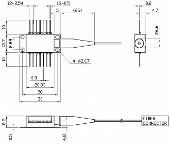 PL-DFB-1055 - 1055 нм DFB лазерный диод фото 1
