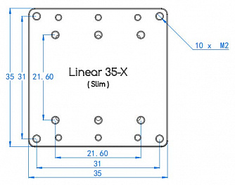 Linear35-x-Slim - линейный пьезопозиционер фото 1