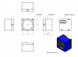CMOS-1201-pico - компактная КМОП камера для анализа профиля пучка фото 1