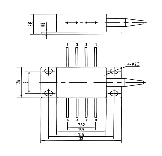 LP-SLD-1310-8PIN-PM - 1310 нм SLD лазерные диоды фото 1