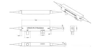 M-850-10G - 850 нм 10 ГГц электрооптический модулятор интенсивности фото 1