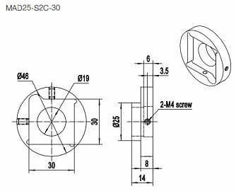 MAD25-S2C - адаптеры для квадратных зеркал фото 3