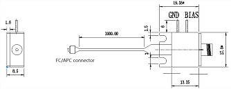 WOERBPL1315B40-HP - СВЧ фотодиод с полосой пропускания до 40 ГГц и высокой мощностью насыщения фото 1
