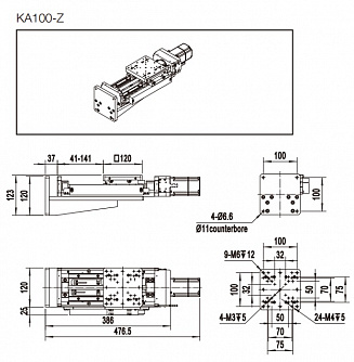 KAxx-Z - высокоточные вертикальные моторизированные трансляторы  фото 2