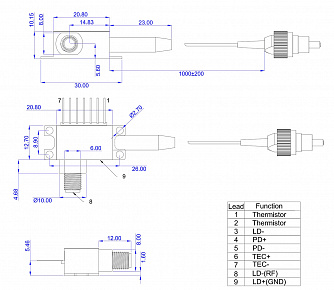 LP-ML1001 - DFB лазерный диод с прямой модуляцией фото 1