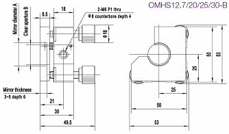 OMHS-B - кинематические держатели зеркал со свободным краем фото 2
