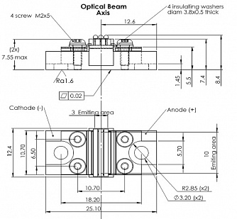 QD-Q1yzz-BO - вертикальные сборки (стеки) лазерных диодов фото 1