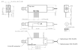 SSP-A-15-110 - 1550 нм 110 ГГц амплитудный модулятор фото 1
