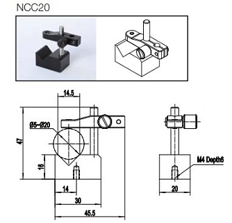 NCC - высокоточные V-образные держатели оптики фото 3