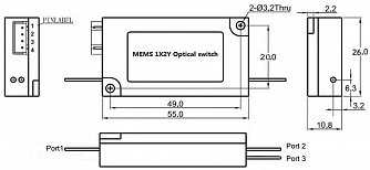 YSWS-1x2 - оптические MEMS переключатели Y-типа фото 1