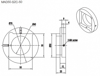 MAD25-S2C - адаптеры для квадратных зеркал фото 4